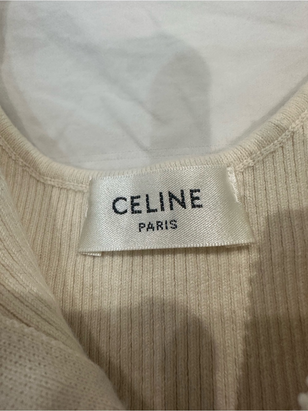 Cream Ribbed Zip-Front Tank Top - Picture 3 of 8